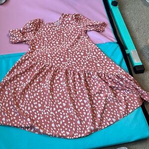 Light Pink-Orange Speckled Girls wonder nation Summer Dress